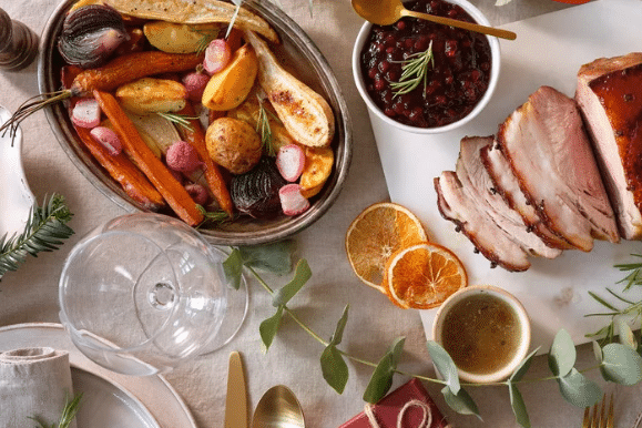 JAS holiday spread Mindful eating during the holidays