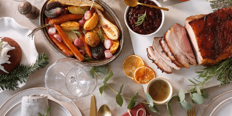 JAS holiday spread Mindful eating during the holidays