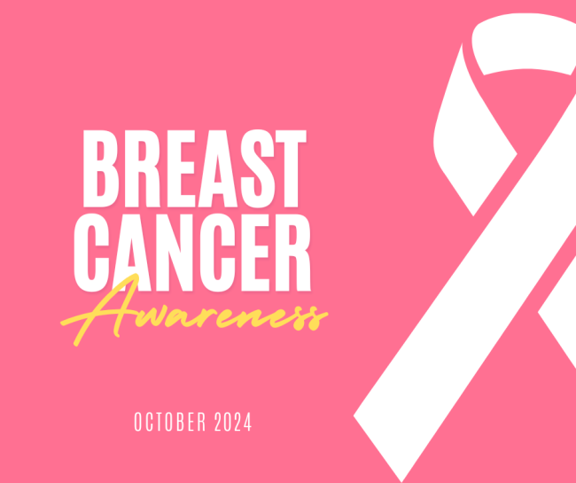 Pink White Simple Breast Cancer Awareness Facebook Post